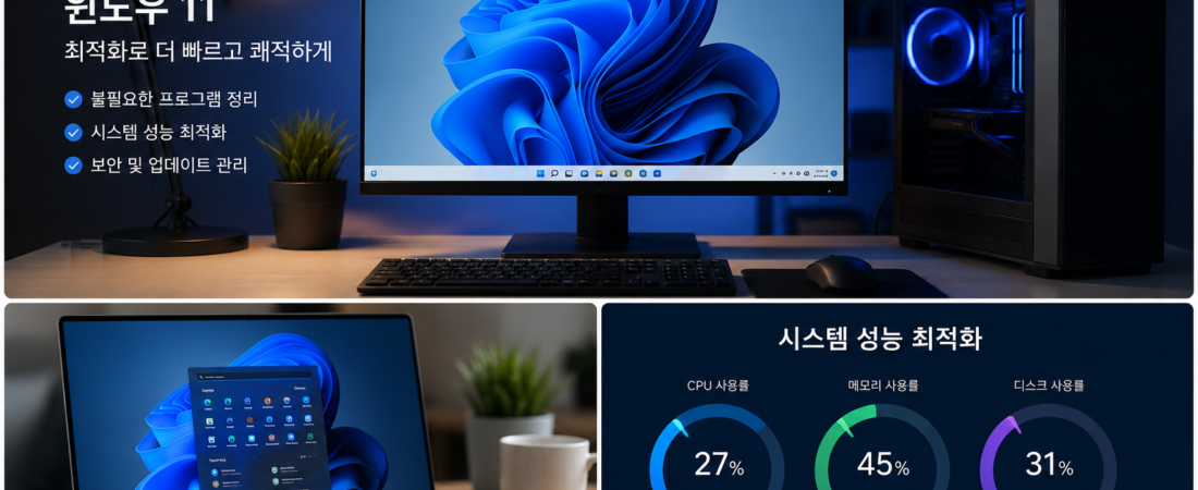 윈도우 11 최적화 팁 10가지, 느려진 PC를 빠르고 쾌적하게 만드는 방법