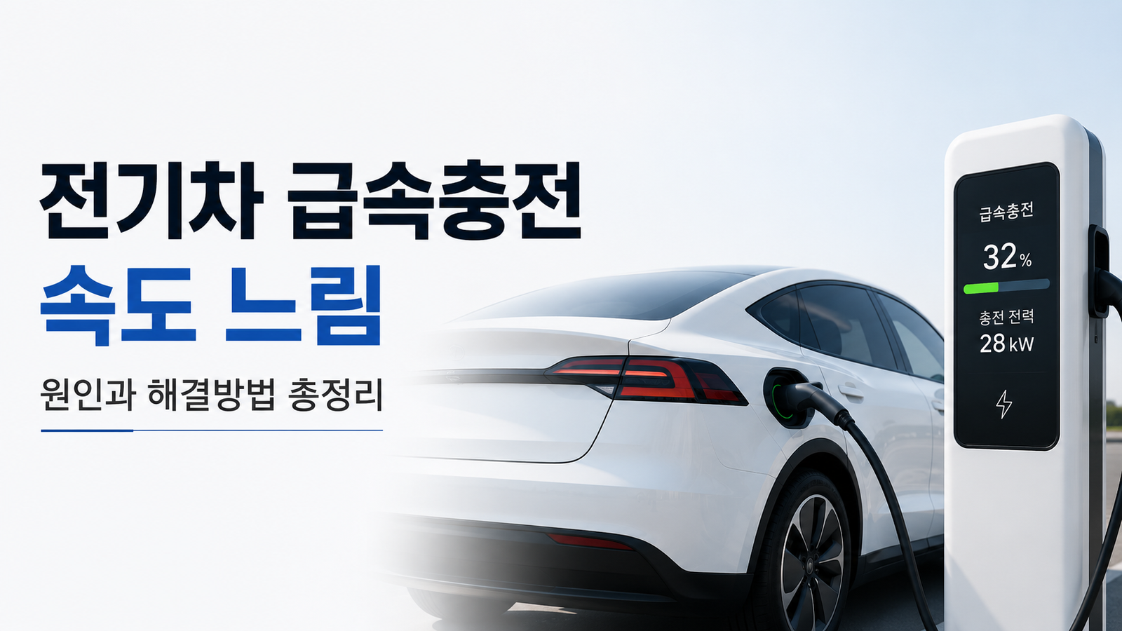 전기차 급속충전 속도 느림 원인과 해결방법, 충전기 고장부터 배터리 온도까지